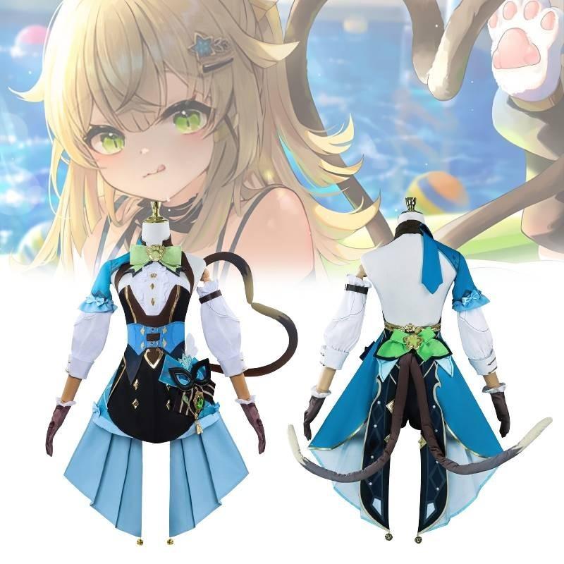 Kirara Genshin Impact Cosplay Set Women Cartoon Halloween Party Gifts Dress