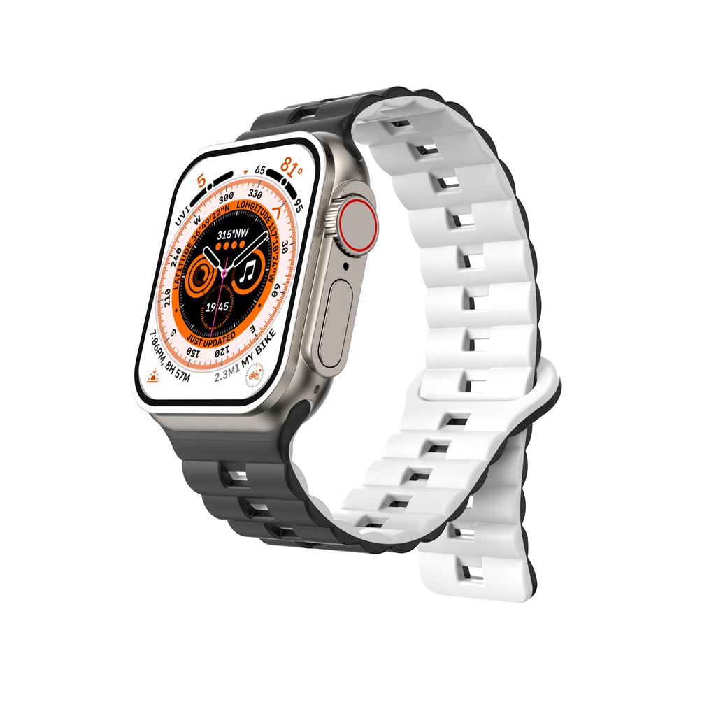 Silicone Strap For Apple Watch Ultra 2 1 49mm Series 9 8 7 45mm 44mm 42mm 38mm 40mm Sports Band For iWatch 6 5 4 3 Se Bracelet Accessories