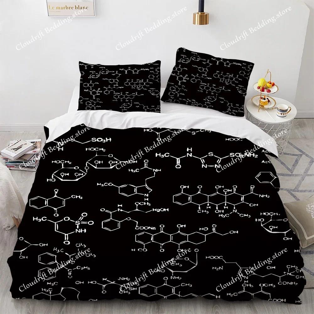 Mathematical Formula Duvet Cover Set King Queen Full Size microfiber Bedding Set for Kids Teens Comforter Cover with Pillowcase