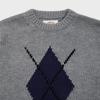 AMFEAST Chunky Funky Argyle Sweater Grey