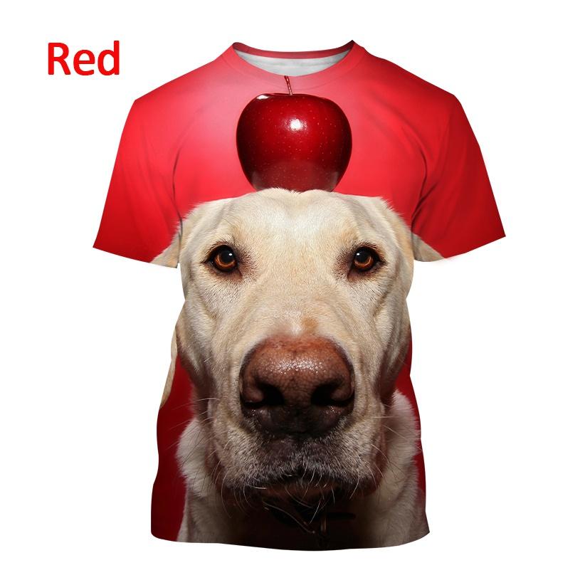 New Men's Funny Casual Dog 3D Short-sleeved T Shirt Harajuku Style Pet Print Top Cute Animal Labrador Retriever T Shirt