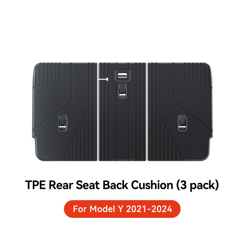 YZ For Tesla Model Y Juniper 2025-2025 TPE Trunk Rear Seat Back Cover Backrest Protector Cover Protection Mat Accessories