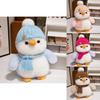 Niedliches Pinguin-Plüschtier mit süßem Hut, weiches Kuscheltier, ideales Geschenk für Kinder