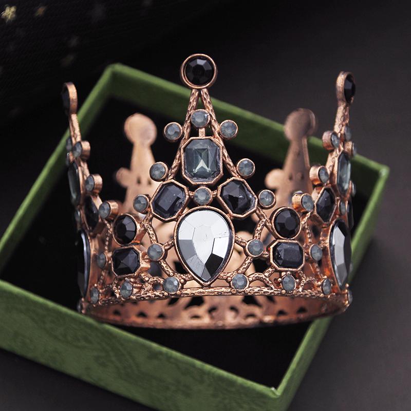 Party Prom Birthday Cake Crown Small Tiaras for Doll Green Pink Diadem Bridal Wedding Hair Jewelry Tiaras Head Ornaments