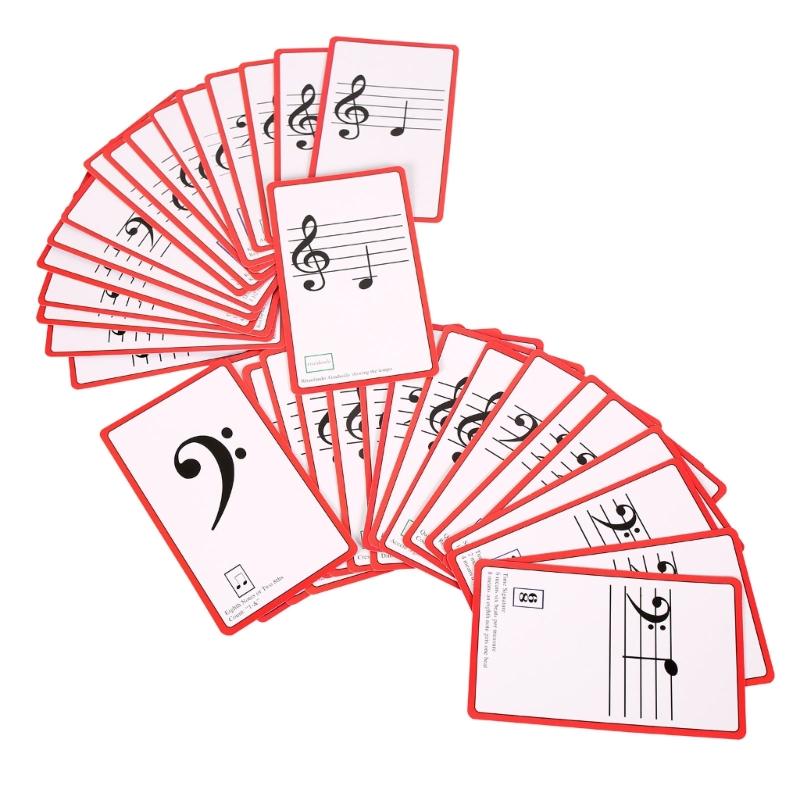 Musikerziehungskarten Lernwerkzeug Klavierakkorde Lernkarten Klaviernoten Theorie Lernkarten für Anfänger Langlebig