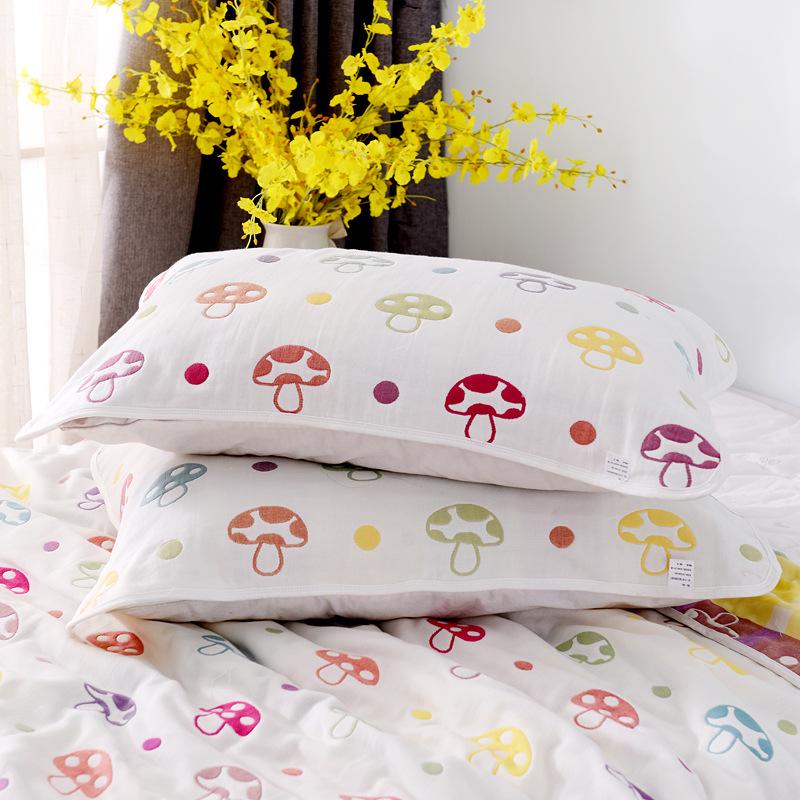 Six-Layer Breathable Gauze Pillowcase - Comfortable for Children & Adults