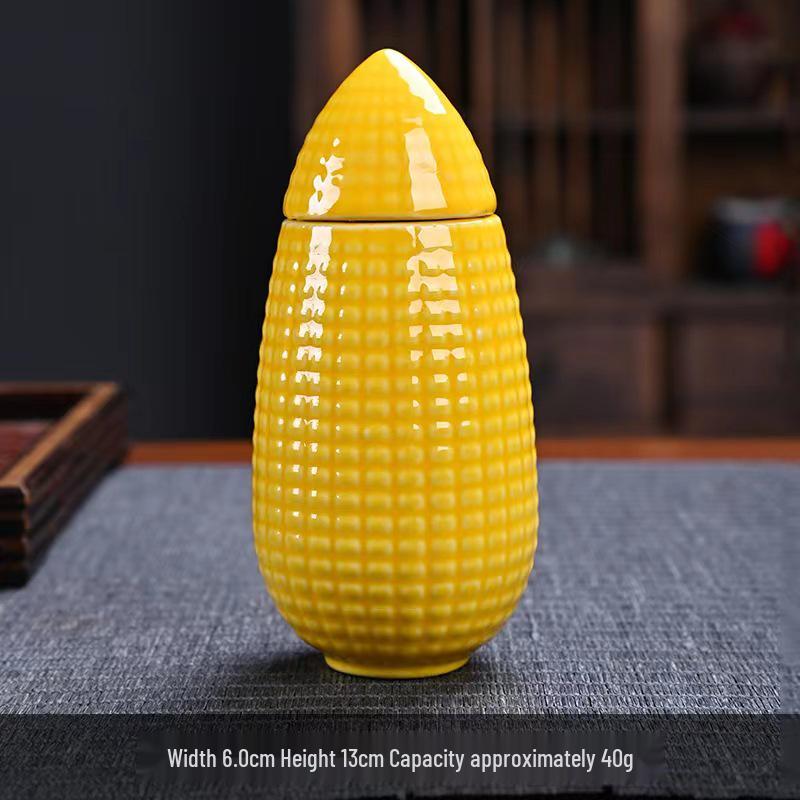 Persimmon Tea Scented Ceramic Candy Jar and Candle Holder