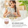 TEHAUX 1 Roll DIY Copper Chain Chains for Jewelry Making Earrings Anklets Connector Extender Copper Necklace Charm Holder for Necklace Jewelry
