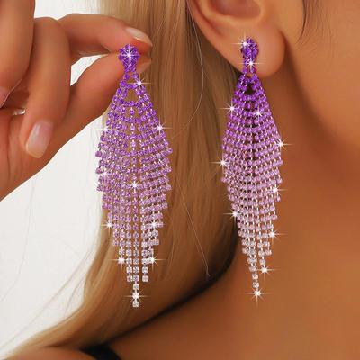 Luxusné európske a americké diamantové náušnice s třásňami