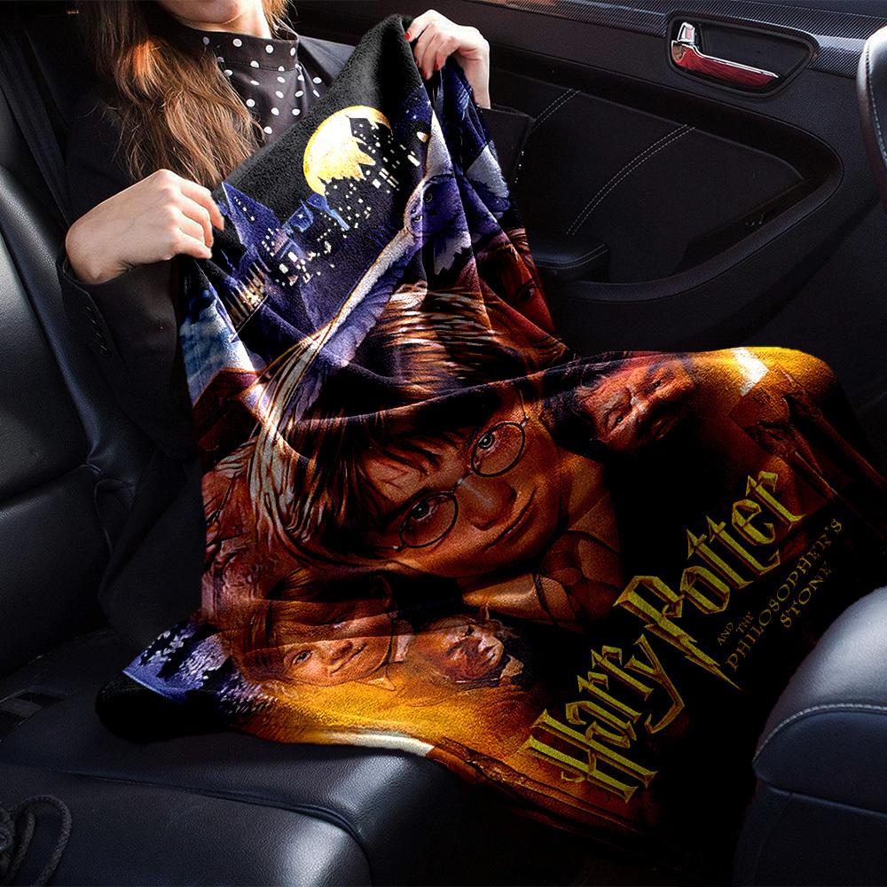 1pc Harry Potter, Philosopher's Stone Flannel Blanket Soft Warm Throw for Home, Office, Travel, All-Season Cozy Bedding GiftL1315