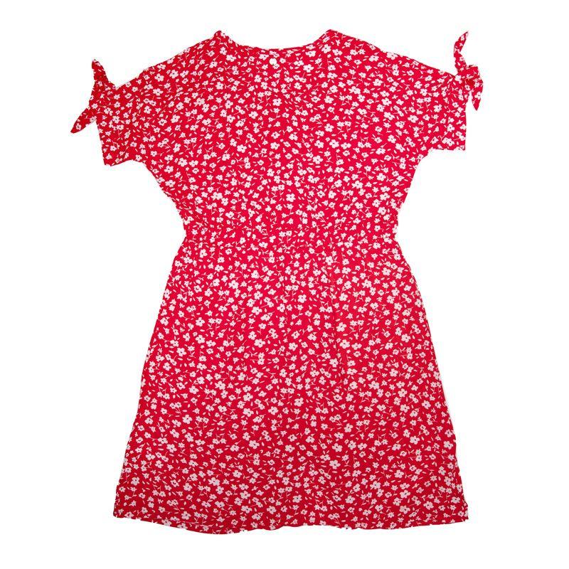DEELUXE 74 dívčí květinové šaty s knoflíkem