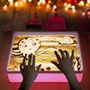 Glow-in-the-Dark Sand Art Kit for Kids, 7-Color Adjustable LED Light Box, Creative Drawing Toy, 40x28x9cm