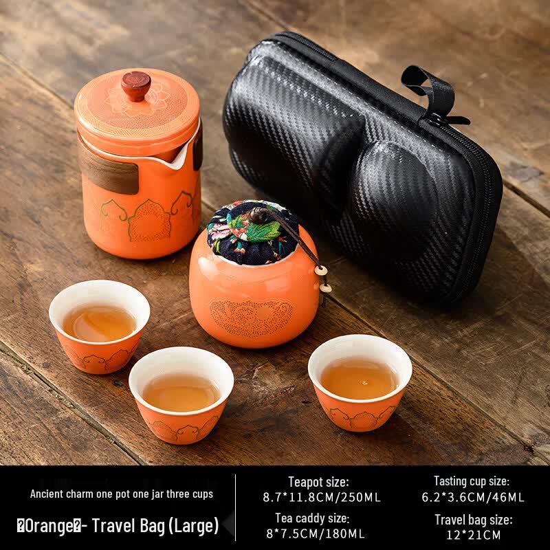 Portable Ceramic Kung Fu Tea Set