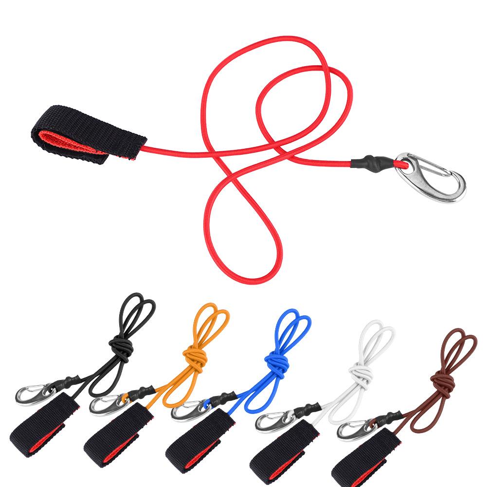 Elastic Paddle Leash Paddling Safety Leash Elastic String Boating Kayak Paddle Safety Rod Leash With Carabiner For Paddling