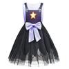 83087 Kids Girls Lily Lovebraids Print Bow Sleeveless Mesh Tutu Purple Dress