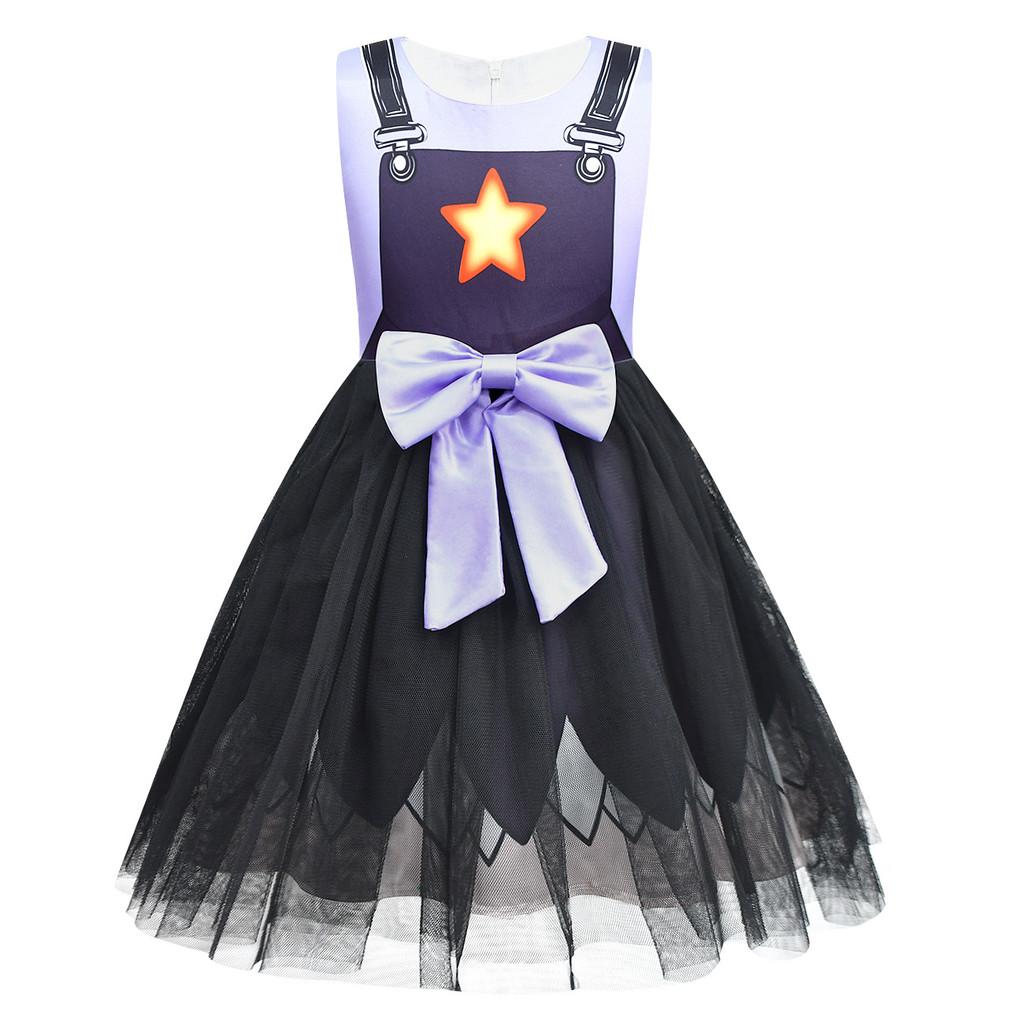83087 Kids Girls Lily Lovebraids Print Bow Sleeveless Mesh Tutu Purple Dress 100cm фиолетовый