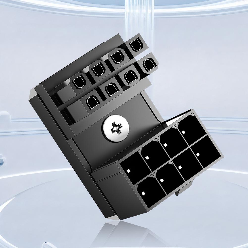 GPU Graphics Card Power Connector Adapter ATX GPU Adapter 8Pin 180 Degree Angled Power Steering Connector for Desktop Video Card