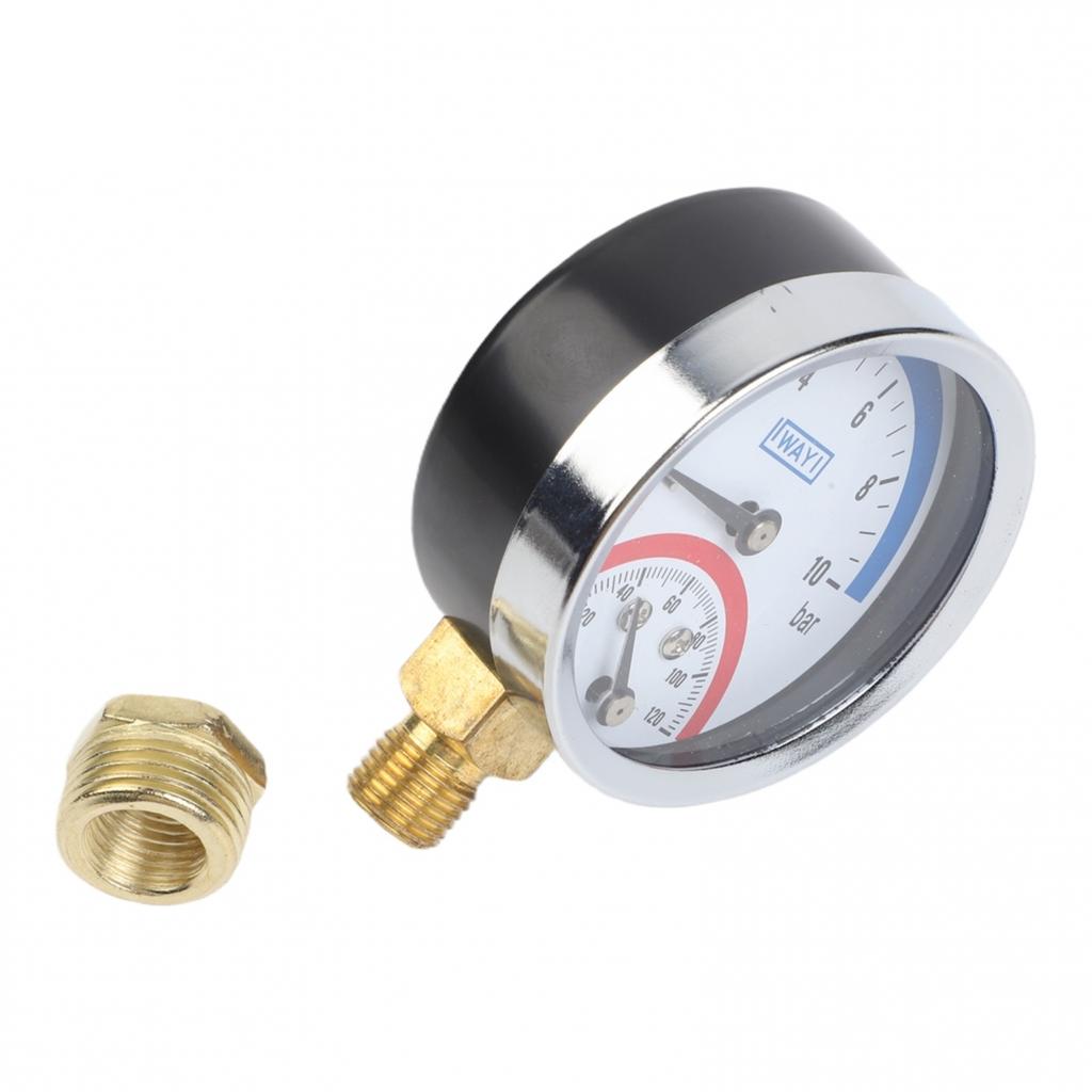 0-10 Bar Pressure Range Pressure Gauge Temperature Gauge DIY Friendly