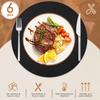M-Modern-Round Braided Placemats Set Of 6 Table Mats For Dining Tables Woven Washable Non-Slip Place Mats 15 Inch Halloween Blac