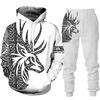 Man Woman Casual Hoodie+pants 2PCS Country Girl Deer Hunting 3D Print Tracksuit Set Set Fashion Camo Streetwear Pullover Clothes