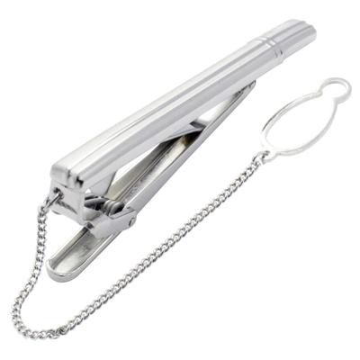 Silver Double Line Tie Clip Se-da017