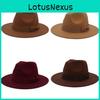 European Style Fedora Hat With Wide Brim For Winter Sun Protection And Breathability