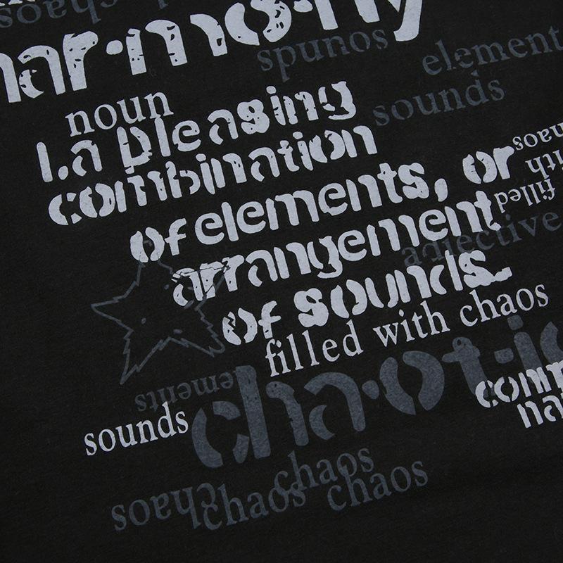 European and American hot girl Y2K letter printed round neck dark style slim fit top