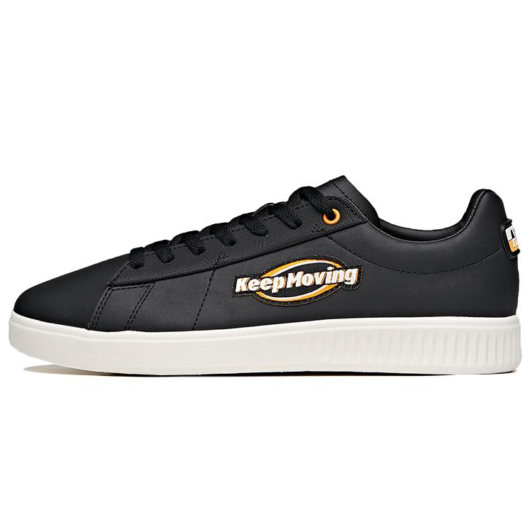

New Anta Life Collection Slip Resistant Low Top Skateboard Shoes Men s Black White Yellow 112118060-2 44.5