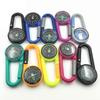 Multifunctional Smart Hiking Metal Plastic Carabiner Mini Compass Thermometer Keychain (Random Color)