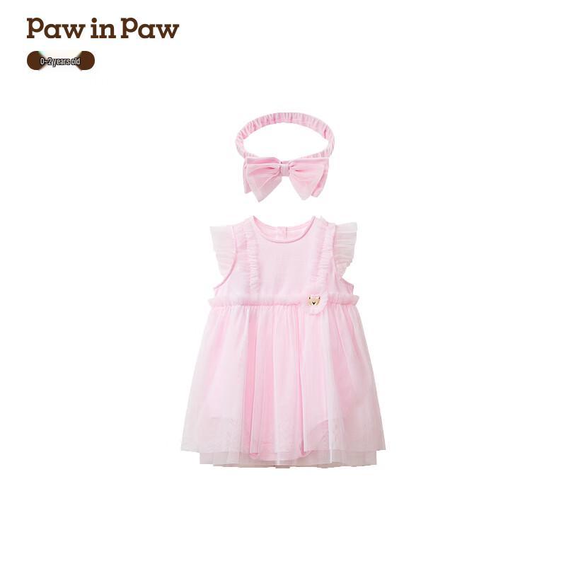 PawinPaw Baby Girl Cartoon Bear Romper 80