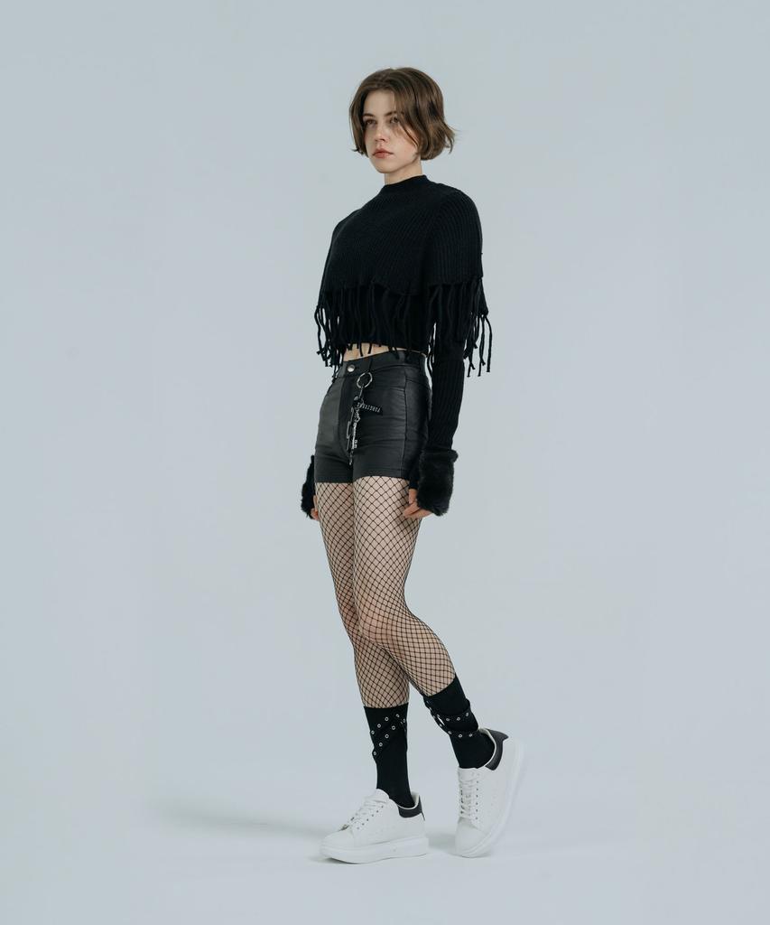 DOLIGRAM Cape Warmer Knit Shawl Black