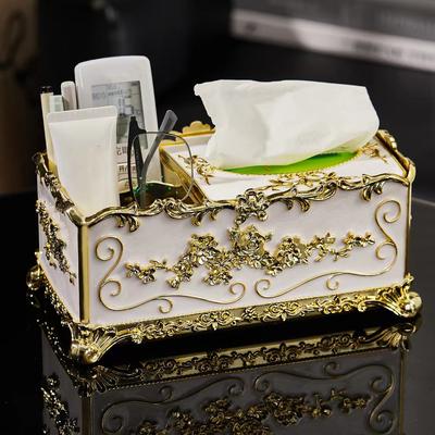 1PC Multifunctional European Style Tissue Box Restaurant Napkin Paper Box Living Room Desktop Remote Control Storage Box
