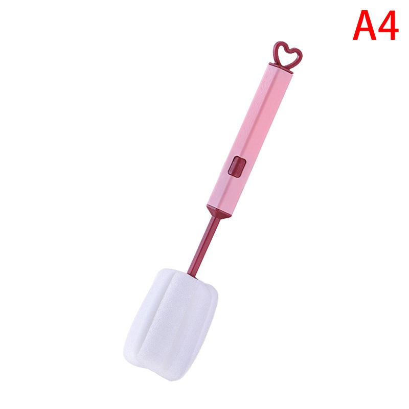 1 ks měkký štětec na hrnek s houbou Dlouhá rukojeť Štětec na láhve s houbou Nápojové sklenice na víno Skleněná lahev Skleněný kelímek Mytí Čištění kuchyně