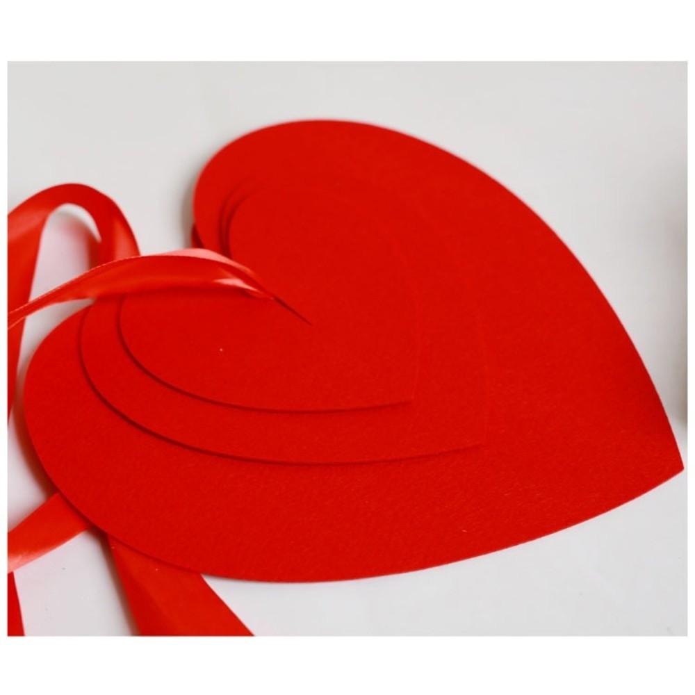 Hartvormige Bruiloftsdecoratie Props Rode Non-woven Stof Follow-Up Fotografie Props Verlovingskamer Decoraties