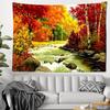 Beautifulautumn Nature Landscape Wall Tapestry Birch Liquidambar Tree Forest Cloth Tapestries Hippie Mandala