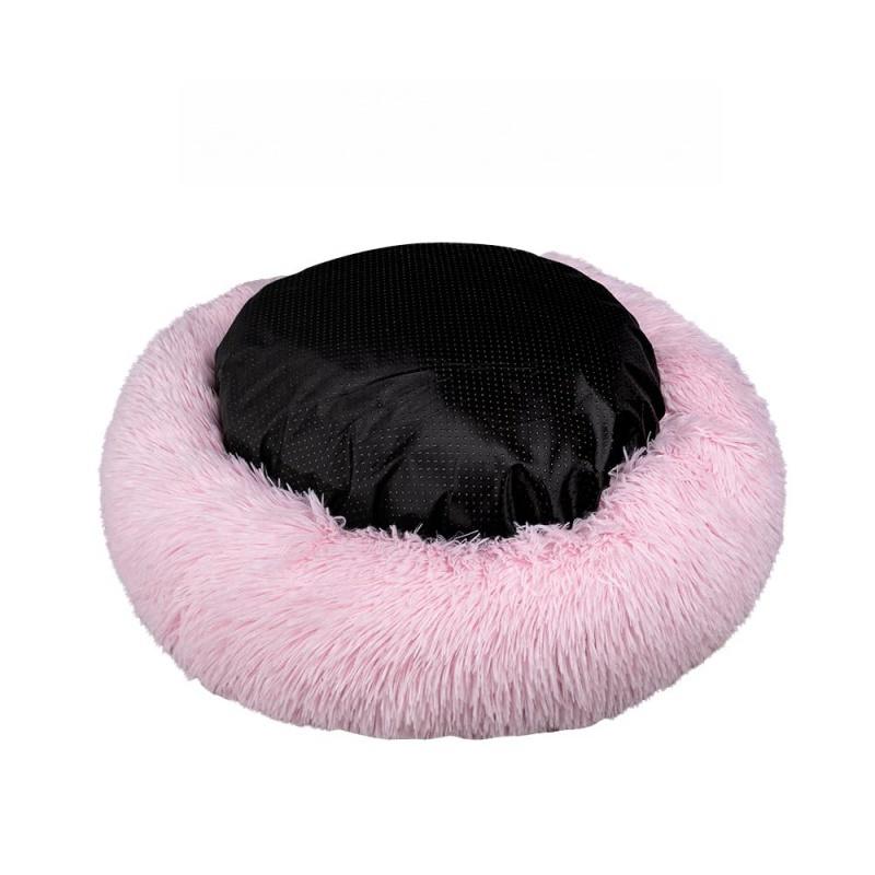 Long Plush Cat Bed Round Donut Anti-anxiety Ped Mat Calming Pet Bed Kennel Warm Outdoor Pet Cat Dog Bed Mat Portable Supplies