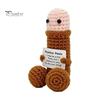 Unique Crochet Figurine Handmade Ornament, Funny Positive Desk Buddy, Cute Fun Knitted Gift Figurine, Emotional Support Keepsake for Friends Coworkers