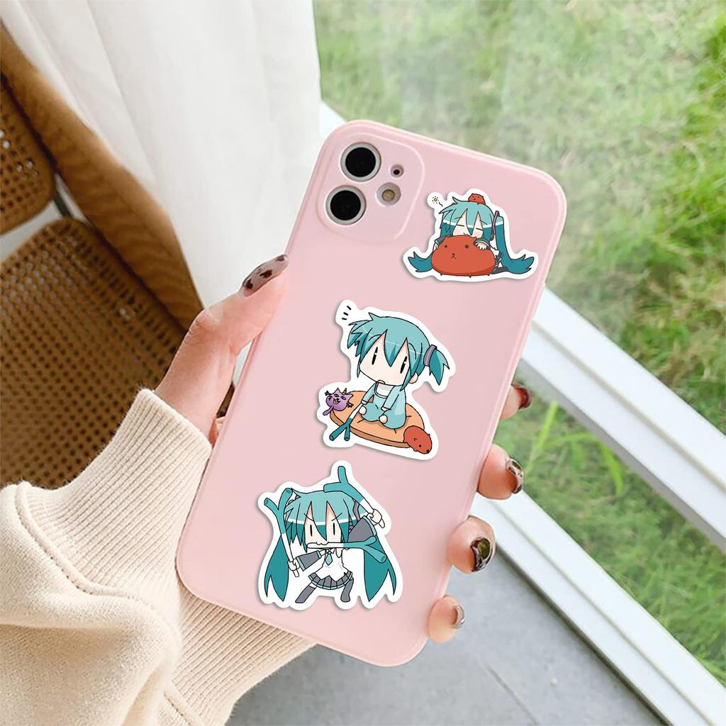 Kolergam Hatsune Miku Sticker Cute Anime Stickers for Hatsune Moe Planner Popular Anime Stylish Waterproof Graffiti Popular DIY Stickers for Water