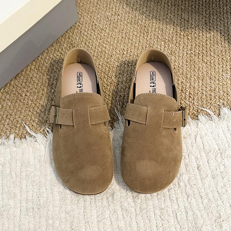 

Биркенштоки на мягкой подошве, полностью закрытые, женские, новые модели весна-осень 2025 года, ретро, туфли-одинарки, которые можно носить двумя способами, на толстой подошве, туфли-дуду на одном педале 40