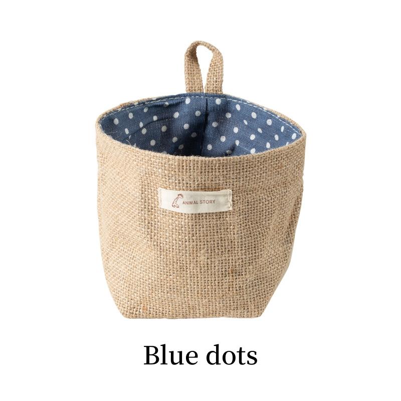 

Подвесная сумка для хранения, тканевое джутовое настольное ведро для хранения, домашний офисный органайзер, цветочный горшок, маленькая сумка, ванная комната, кухня, корзина