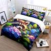Whimsical Raccoon In Floral Wonderland Exquisite Three-Piece Bedding Set Gift For Kids And Adults