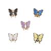 Brass Base 3D Butterfly Cufflinks Rhinestone Button Cover Creative Sleeve Button  Men Women