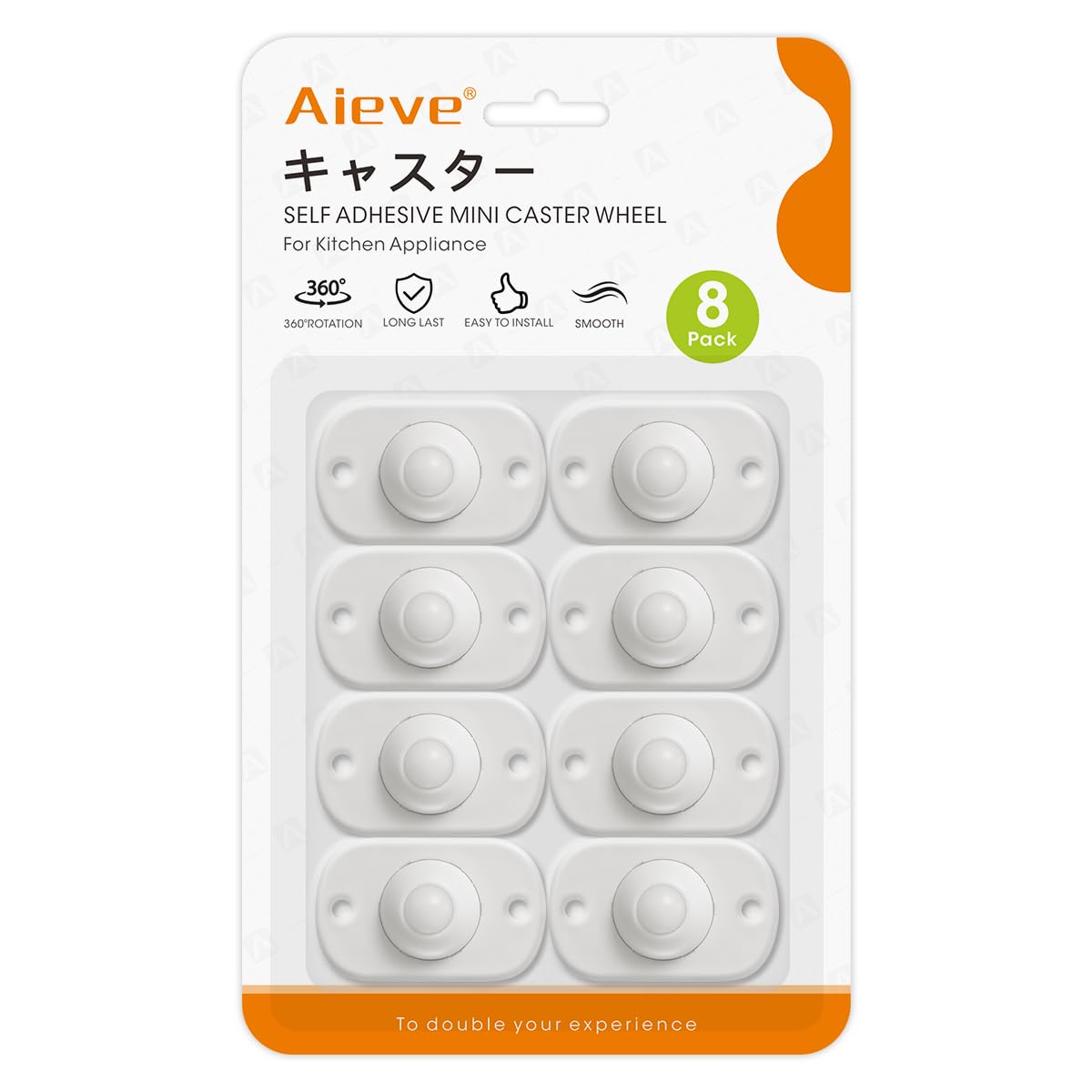 

Aieve Ball Set of Adhesive Tape Easy to Move Kitchen Appliances and Casters, 8, 360-Degree Rotation, Type, Non-Scratching, Furniture. білий