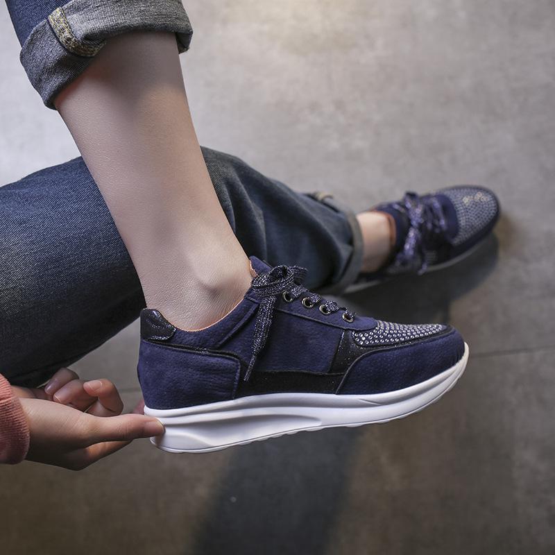 Plus Size Women's Side-Zip Casual Sneakers: Korean Trend Four-Season Shoes