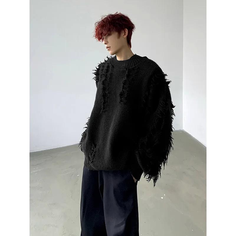 Maglione Lento Stile Coreano Autunno e Inverno Moda Scollo Tondo Manica Lunga Top Casual