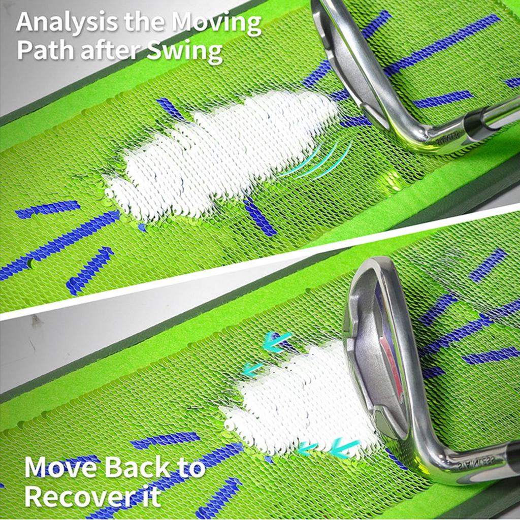 Golf Practice Mat Golf Hitting Postures Practice Swing Mat Golf Training Mat For Swing Detection Batting Golf Impact Mat