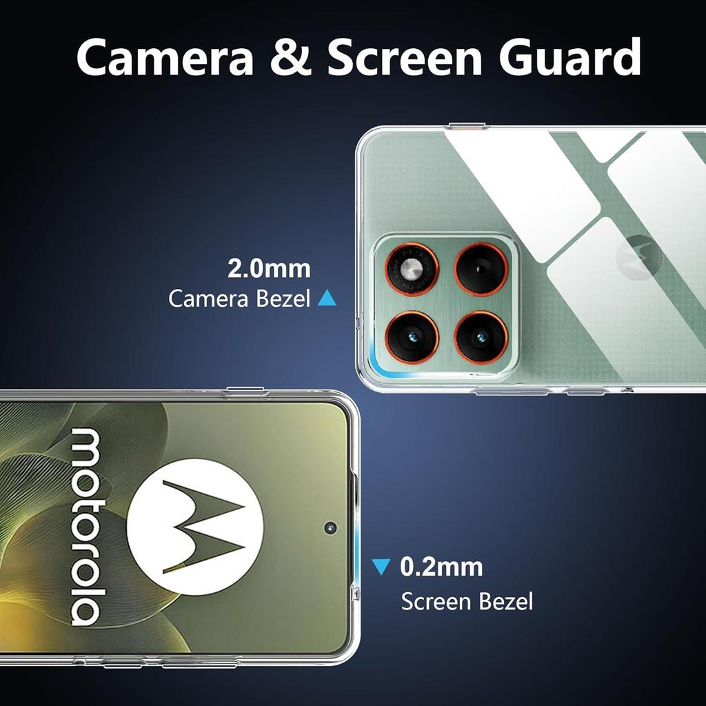 For Motorola Edge 70 5G Case Anti-Fingerprint Crystal Clear TPU Phone Cover