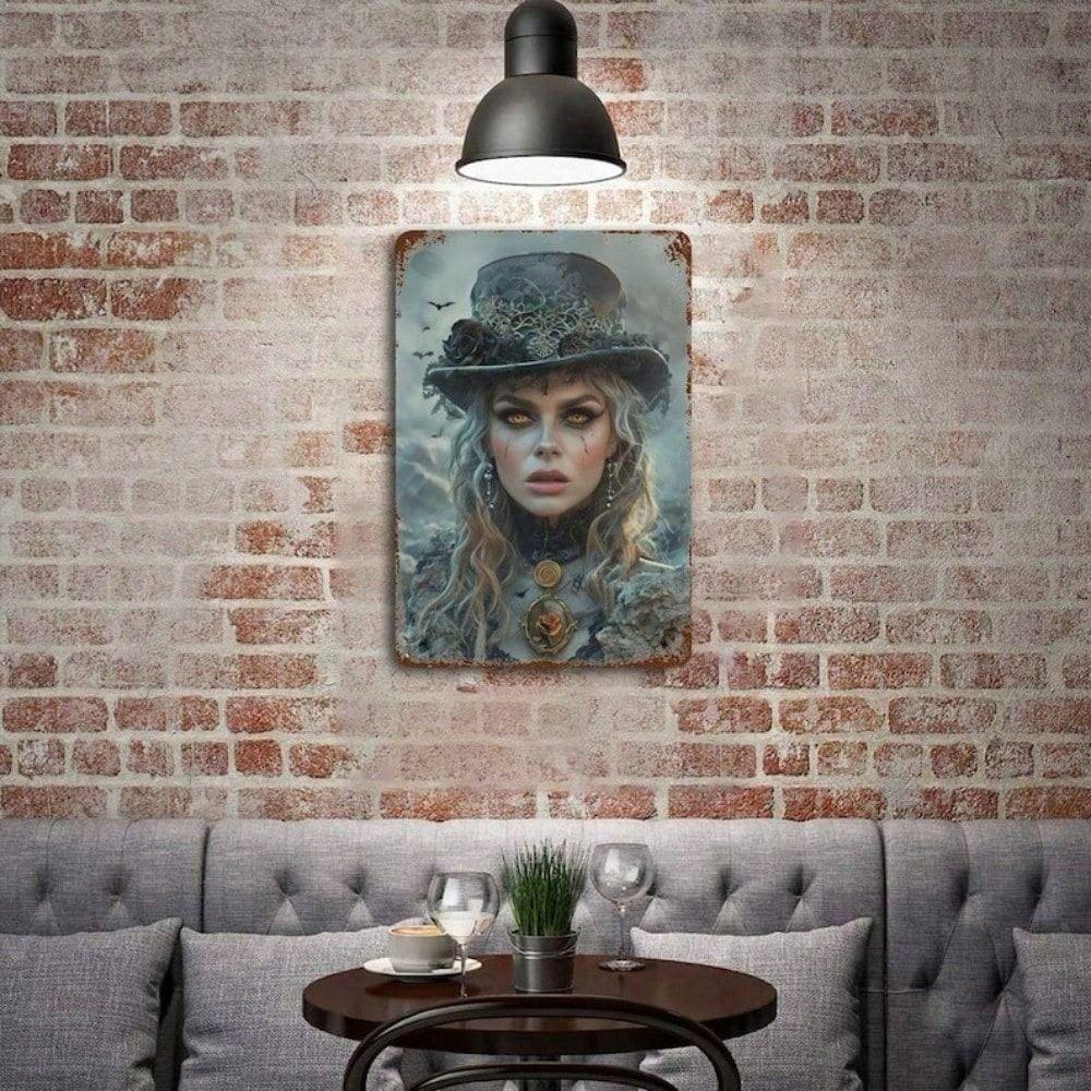 Vintage Steampunk Metal Wall Art, Industrial Decor for Bar Cafe Garage