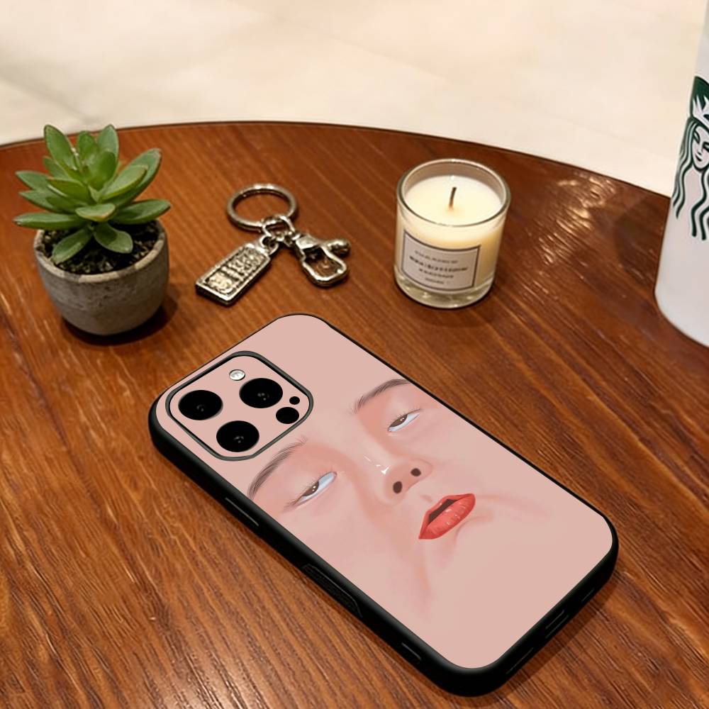 

Abstract facial expression Phone Case For iPhone 17, 16,15,14,13,12,11 Plus,Pro Max, Others Soft Black Cover iPhone11ProMax