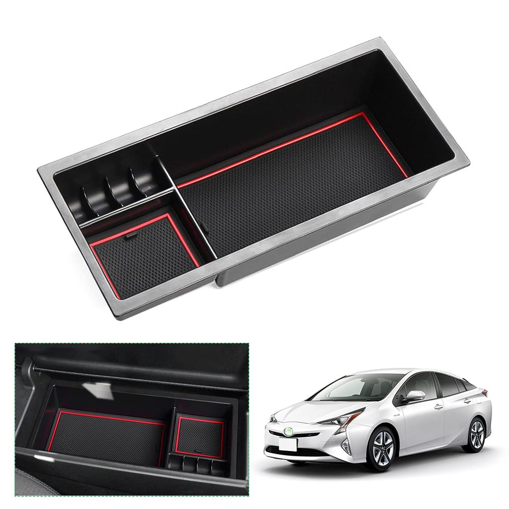 GAFAT Center Console Box for Toyota Prius ZVW50 Car Storage Prius 50 External Console Interior Armrest ABS Small Item Storage (4th Generation,